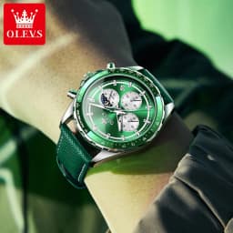 OLEVS Original Watch for Men Multifunction Chronograph Waterproof Moon Phase Auto Date Male Hand Clock 2024 NEW Wristwatch Man