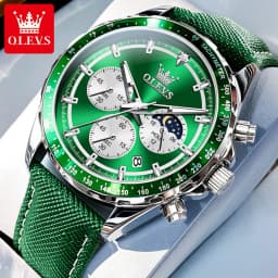 OLEVS 2945 Original Watch for Men Chronograph Waterproof Moon Phase Auto Date Male Hand Clock 2024 NEW Wristwatch Man