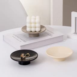 Nordic Plastic Round Storage Tray Tea Food Dishes Drink Platter Jewelry Sundries Decorative Tray Desktop Home Decor