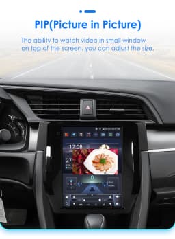 Hizpo 9.7" Car Stereo Radio for Honda Civic 2015 - 2020 Multimedia Player Navigation GPS 2 Din 4G Audio Tesla Style Carplay DSP