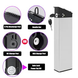 Removable Folding Electric Fat Bike Lithium Battery Pack Mate X Extra Akku 48V 17.5Ah CMACEWHEEL RX20 750W Lankeleisi X3000 Plus