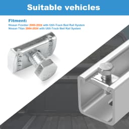 Truck Bed Rail Bolts Nuts Cargo Tie Down Hardware Kit For Nissan Frontier Titan