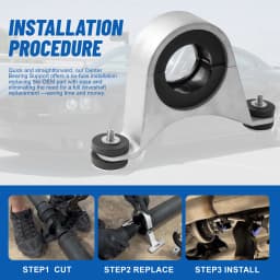 Silver Driveshaft Center Bearing Support Carrier Upgrade for 2005-2014 Dodge Charger Challenger/Magnum/Chrysler 300