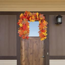 Thanksgiving Garlands 2PCS Artificial Fall Garland Maple Leaves 5.7ft Decorative Autumn Garland For Fireplace Door Frame Doorway