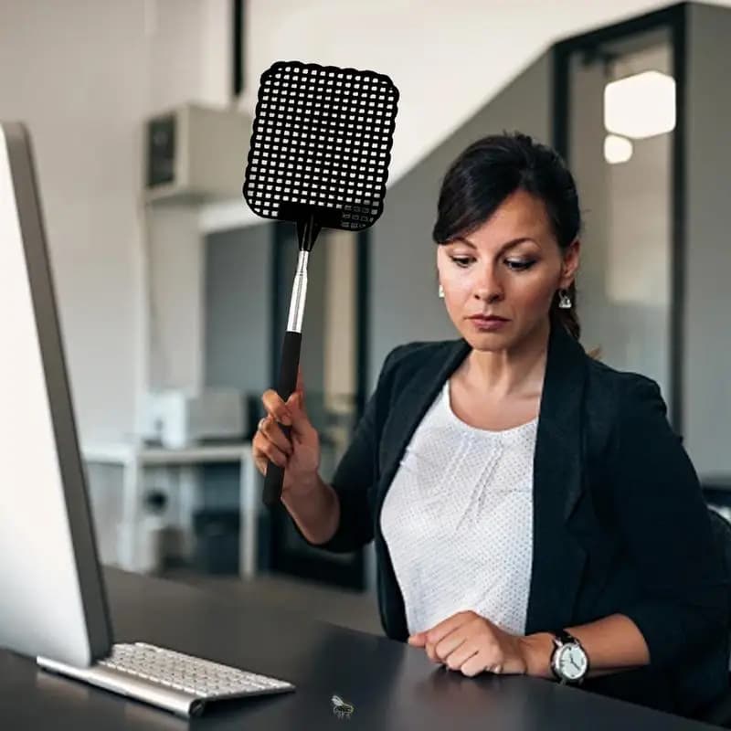 Heavy Duty Fly Swatter Indoor Manual Fly Swatter Retractable Design Fly Swatting Tool For Bedroom Living Room Home And