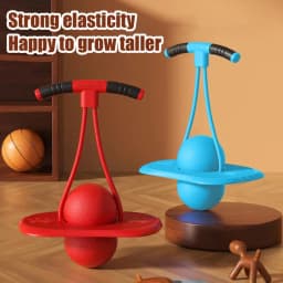 Jumping Ball For Kids Balance Jumping Board Elastic Ball Comfortable Handle Anti-slip Pedal Jumping Ball Growth Assistant