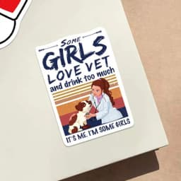 Veterinary Stickers Cute Veterinary Decals Vet Doctor Notebook Material Stickers 50 PCS Waterproof Decals Laptop Accessories For