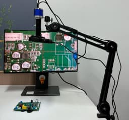 48MP 1080P Articulated Arm Microscope 4K 2K HDMI/USB/VGA/Type-C Digital Microscope Camera 1-150X Lens 5-100cm Work For Soldering