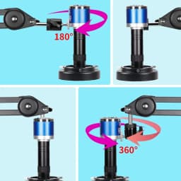 48MP 1080P Articulated Arm Microscope 4K 2K HDMI/USB/VGA/Type-C Digital Microscope Camera 1-150X Lens 5-100cm Work For Soldering