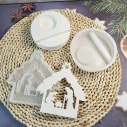 Silicone Molds Casting Molds Novel House Candle Mold Resin Handicraft Mold Reusable Epoxy Casting Molds Resin Making Molds For