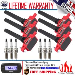 Carbole Heavy Duty Ignition Coil & Iridium Spark Plug for Dodge Grand Caravan 3.6L UF648