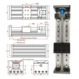 Linear Rail Motor Kit CNC Ball Screw Sliding Table SFU1605 Nema23 Motor Slide Table Linear Guide Stage XYZ Axis Motion Module