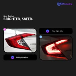 Car Lights for Honda Civic LED Tail Light 2016-2020 Rear Stop Lamp Brake Signal DRL Reverse Automotive Accessories