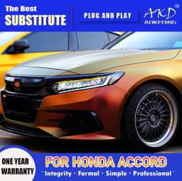 AKD Head Lamp for Honda Accord G10 LED Headlight 2018-2022 Headlights Accord DRL Turn Signal High Beam Angel Eye Projector Lens