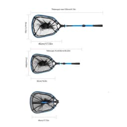 Folding Fishing Net Retractable Foldable Fishing Net Aluminum Alloy Fishing Gear Portable Fishing Landing Net Fishing Tackle