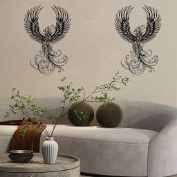 Black Metal Wall Decor Black Metal Wall Decoration Gothic Art Decor Decorative Lion Phoenix Angel Skeleton Iron Art Wall Decor