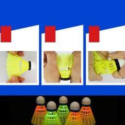 LED Badminton Shuttlecocks Light In The Dark Shuttlecock Balls Nylon Lighting Badminton 4X LED Shuttlecock For Badminton