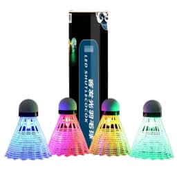 LED Badminton Shuttlecocks Light In The Dark Shuttlecock Balls Nylon Lighting Badminton 4X LED Shuttlecock For Badminton