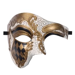 Men's masquerade mask Halloween masquerade Mask Vintage Venice, Italy Male Phantom of the Opera half face holiday party dress up