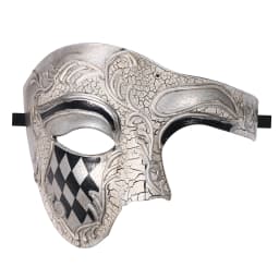 Men's masquerade mask Halloween masquerade Mask Vintage Venice, Italy Male Phantom of the Opera half face holiday party dress up
