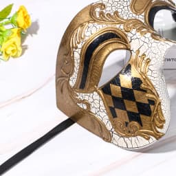 Men's masquerade mask Halloween masquerade Mask Vintage Venice, Italy Male Phantom of the Opera half face holiday party dress up