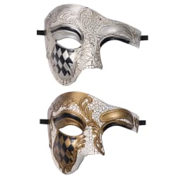 Men's masquerade mask Halloween masquerade Mask Vintage Venice, Italy Male Phantom of the Opera half face holiday party dress up