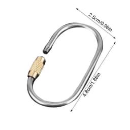 Small Locking Carabiner Titanium Screw Lock Buckle Keychain Clip High Strength Lightweight Key Rings For Hiking Camping
