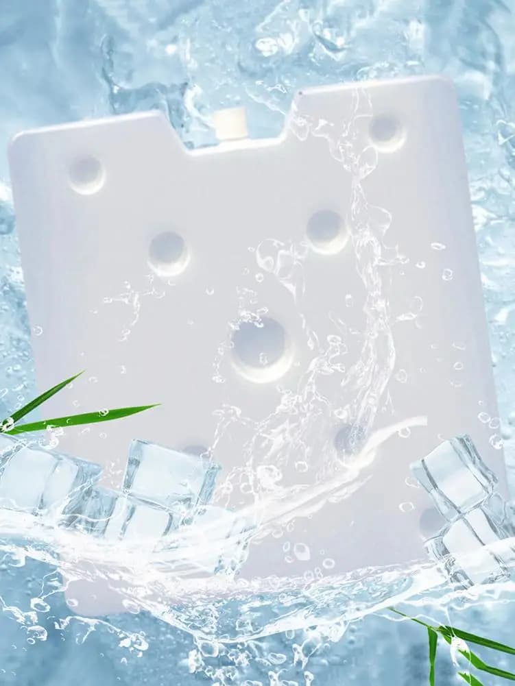 1100ml-2000ml Cool Cooler Freezer Recyclable White Fresh Keeping Slim Ice Pack Safe And Durable Keep Food Fresh For Picnics 1pcs