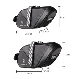 1PC 1.5-2L Black Bicycle Bag Mountain Bike Tool Tail Bag Cushion Saddle Bag Riding Cyling Equipment