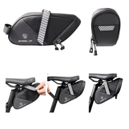 1PC 1.5-2L Black Bicycle Bag Mountain Bike Tool Tail Bag Cushion Saddle Bag Riding Cyling Equipment