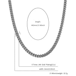 JINAO 2021 New 6 mm 10 mm 12 mm 14 mm High Quality Stainless Steel Cuban Bracelets and Necklaces Gift For Men