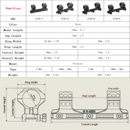 Vector Optics X-ACCU 30/34mm One Piece Dovetail & Picatinny Rings Mount 0/20 MOA Type With CNC Machined For 9mm/20mm Rail