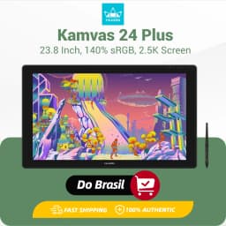 23.8 Inch HUION Kamvas 24 Plus Graphics Tablet Monitor with Screen IPS QLED Full Laminated 140% sRGB Drawing Display Digital Pen