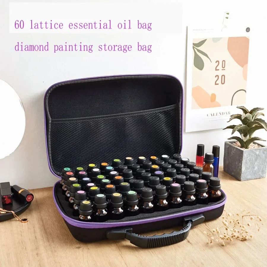 60 Bottles Essential Oil Case 15ml Essential Oil Collecting Bags Travel Portable Carrying Cases Nail Polish Storage Bag