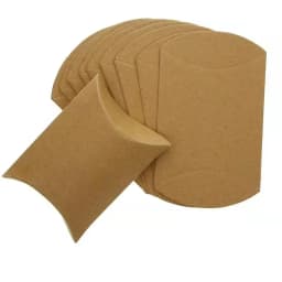 50PCS Kraft Paper Pillow Box Wedding Party Gift Candy Boxes  Party Birthday Supply Paper Bags for Gifts Tea party decorations