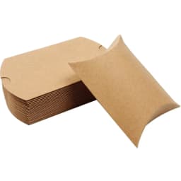 50PCS Kraft Paper Pillow Box Wedding Party Gift Candy Boxes  Party Birthday Supply Paper Bags for Gifts Tea party decorations