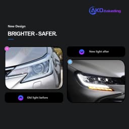 AKD Head Lamp for Toyota Mark X Reiz LED Headlight 2013-2017 Headlights Reiz DRL Turn Signal High Beam Angel Eye Projector Lens