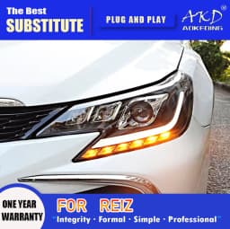 AKD Head Lamp for Toyota Mark X Reiz LED Headlight 2013-2017 Headlights Reiz DRL Turn Signal High Beam Angel Eye Projector Lens