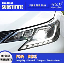AKD Head Lamp for Toyota Mark X Reiz LED Headlight 2013-2017 Headlights Reiz DRL Turn Signal High Beam Angel Eye Projector Lens