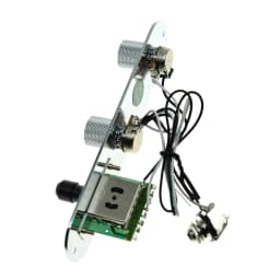 KAISH Fully Loaded Control Plate Pre-Wired 3-Way Control Plate with Wiring Harness for Fender Tele/Telecaster Chrome/Black/Gold