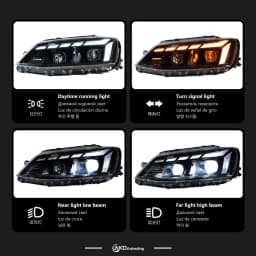 AKD Head Lamp for VW Jetta Sagitar MK6 LED Headlight 2011-2018 Headlights MK6 DRL Turn Signal High Beam Angel Eye Projector Lens