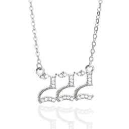 Angel Number Necklaces For Women Men 111 222 333 Stainless Steel Chain Zircon Pendant Necklaces Birthday Jewelry Gift