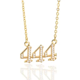 Angel Number Necklaces For Women Men 111 222 333 Stainless Steel Chain Zircon Pendant Necklaces Birthday Jewelry Gift