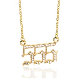 Angel Number Necklaces For Women Men 111 222 333 Stainless Steel Chain Zircon Pendant Necklaces Birthday Jewelry Gift