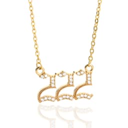 Angel Number Necklaces For Women Men 111 222 333 Stainless Steel Chain Zircon Pendant Necklaces Birthday Jewelry Gift