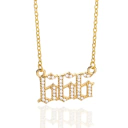 Angel Number Necklaces For Women Men 111 222 333 Stainless Steel Chain Zircon Pendant Necklaces Birthday Jewelry Gift