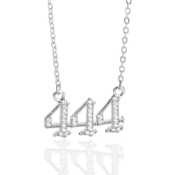 Angel Number Necklaces For Women Men 111 222 333 Stainless Steel Chain Zircon Pendant Necklaces Birthday Jewelry Gift