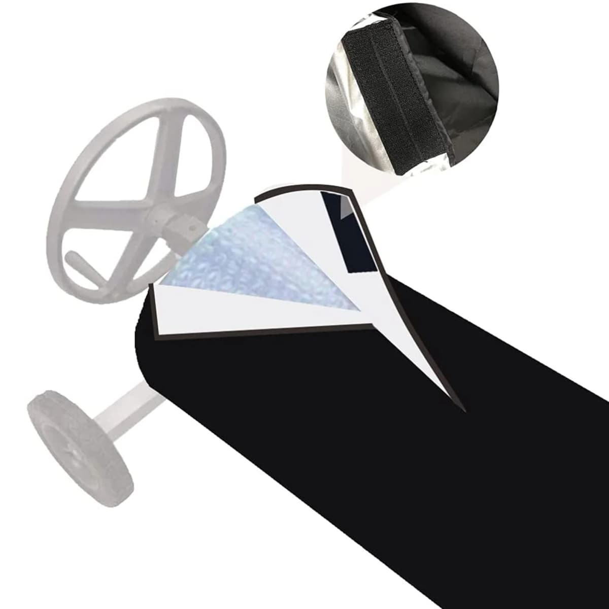550X96cm Swimming Pool Cover Outdoor Waterproof UV Protective Pool Solar Roller Reel Protective Cover Solar Blanket Pool Tool