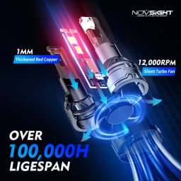 NOVSIGHT Car Headlight H4 LED H7 H11 H8 H9 9005 HB3 9006 HB4 H1 H3 Car Lights 60W 13000LM 6500K White Plug and Play Auto Bulbs