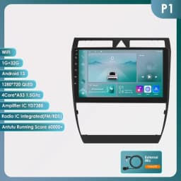 Hizpo 8G 128G Car Radio Carplay For Audi A6 C5 2 RS6 S6 1997 - 2004 GPS 1280*720P Android 13 Auto 2din Multimedia Player Stereo